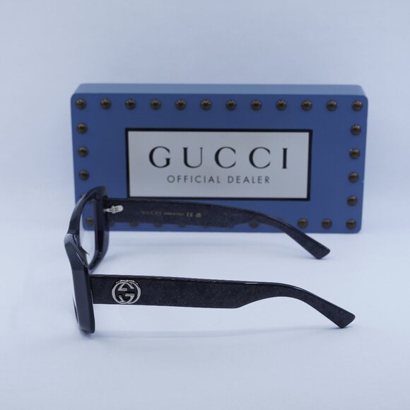 Final Price! Gucci GG1697O 003 Dark Night Cosmic Glitter Eyeglasses - Picture 5 of 10